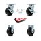 Service Caster 5 Inch Polyolefin Caster Set with 2 Brakes/Swivel Lock 2 Rigid SCC-30CS520-POB-TLB-BSL-2-R-2 - alternate 4